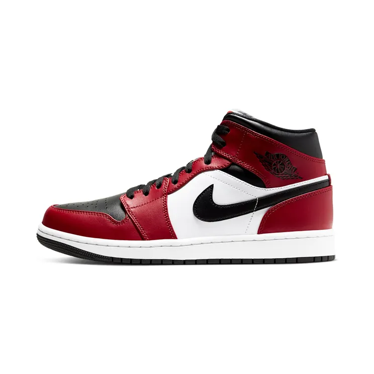 Air Jordan 1 Mid Chicago Black Toe “Black / Gym Red” (554724-069)