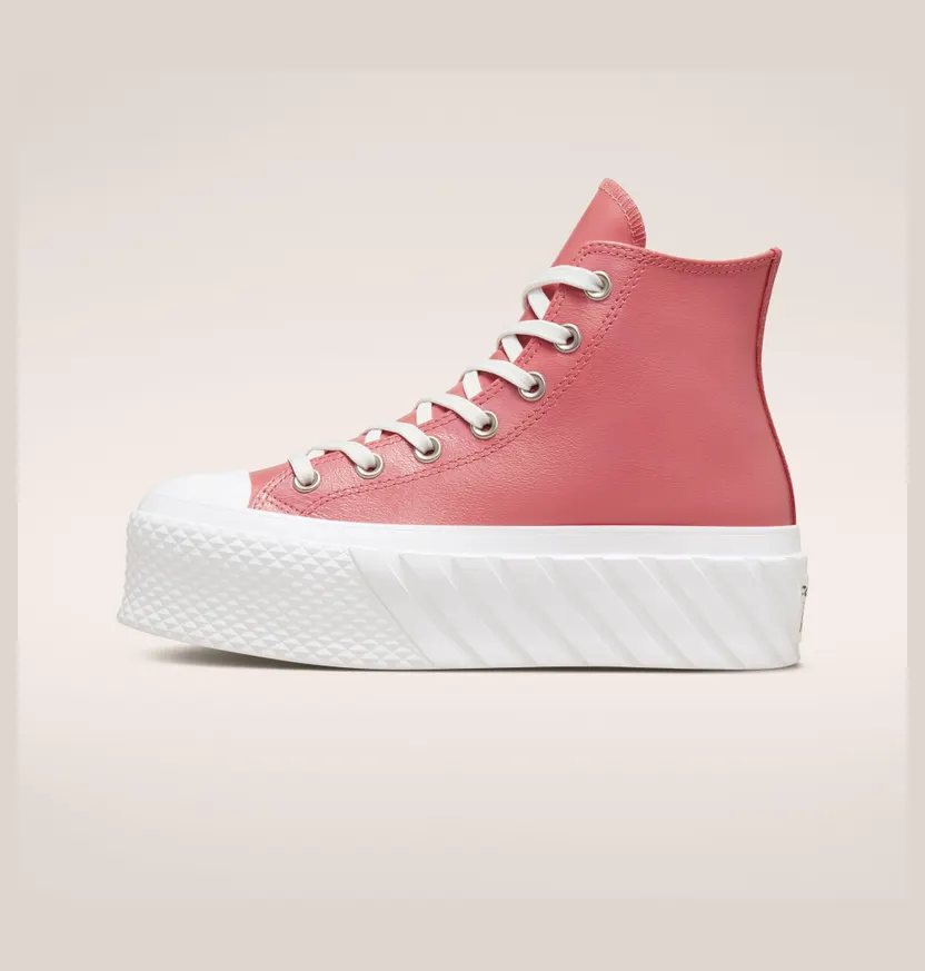 Converse Chuck Taylor All Star Lift 2X Platform Iridescent Leather Madder Pink/vintage White