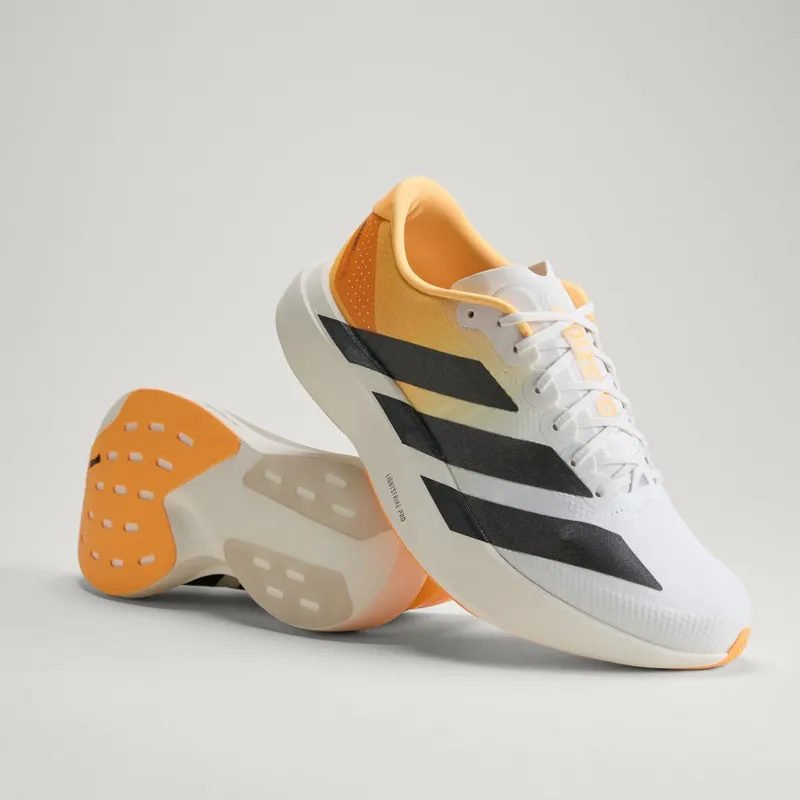 Adidas Adizero EVO SL Crystal White / Lucid Tangerine / Iron Metallic (KJ2521)