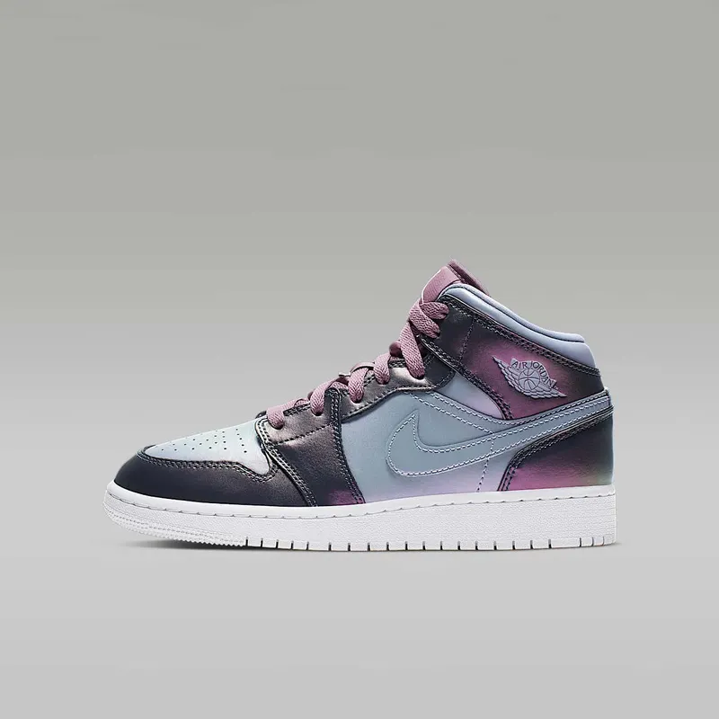 Jordan 1 Mid Monsoon Blue (GS) Monsoon Blue/Purple Rise-Violet Dust-White-Melon Tint (AV5174-400)