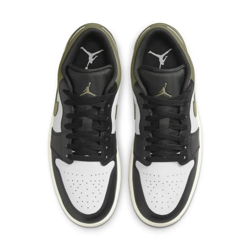 Air Jordan 1 Low “Black Toe Medium Olive” (553558-092)