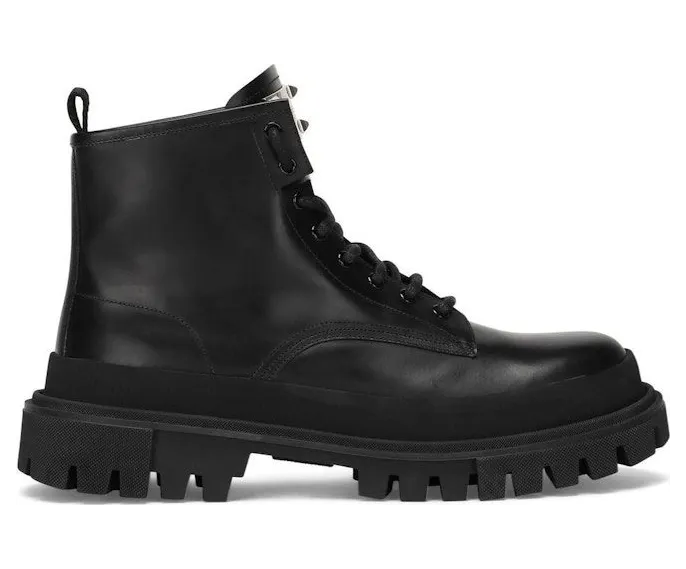 Dolce & Gabbana Lace Up Ankle Boots Black (CS2052AD410)
