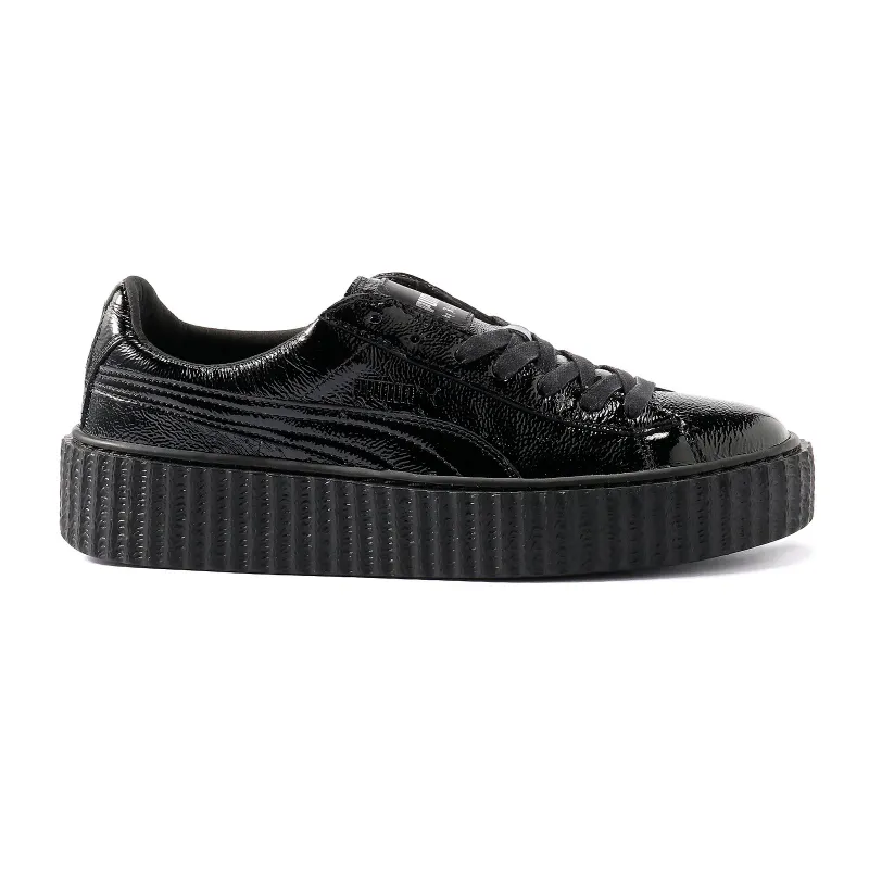 Puma Creeper Wrinkled Patent Black Black- Black (W) Puma Black/Black-Puma Black (364465)