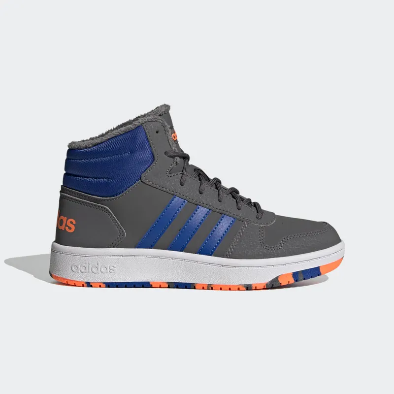 adidas Hoops 2.0 Mid Grey Five / Royal Blue / Signal Orange (FW4278)