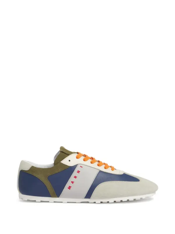 Marni Sneakers with suède afwerking and vlakken – Beige (SNZU019100P9097)