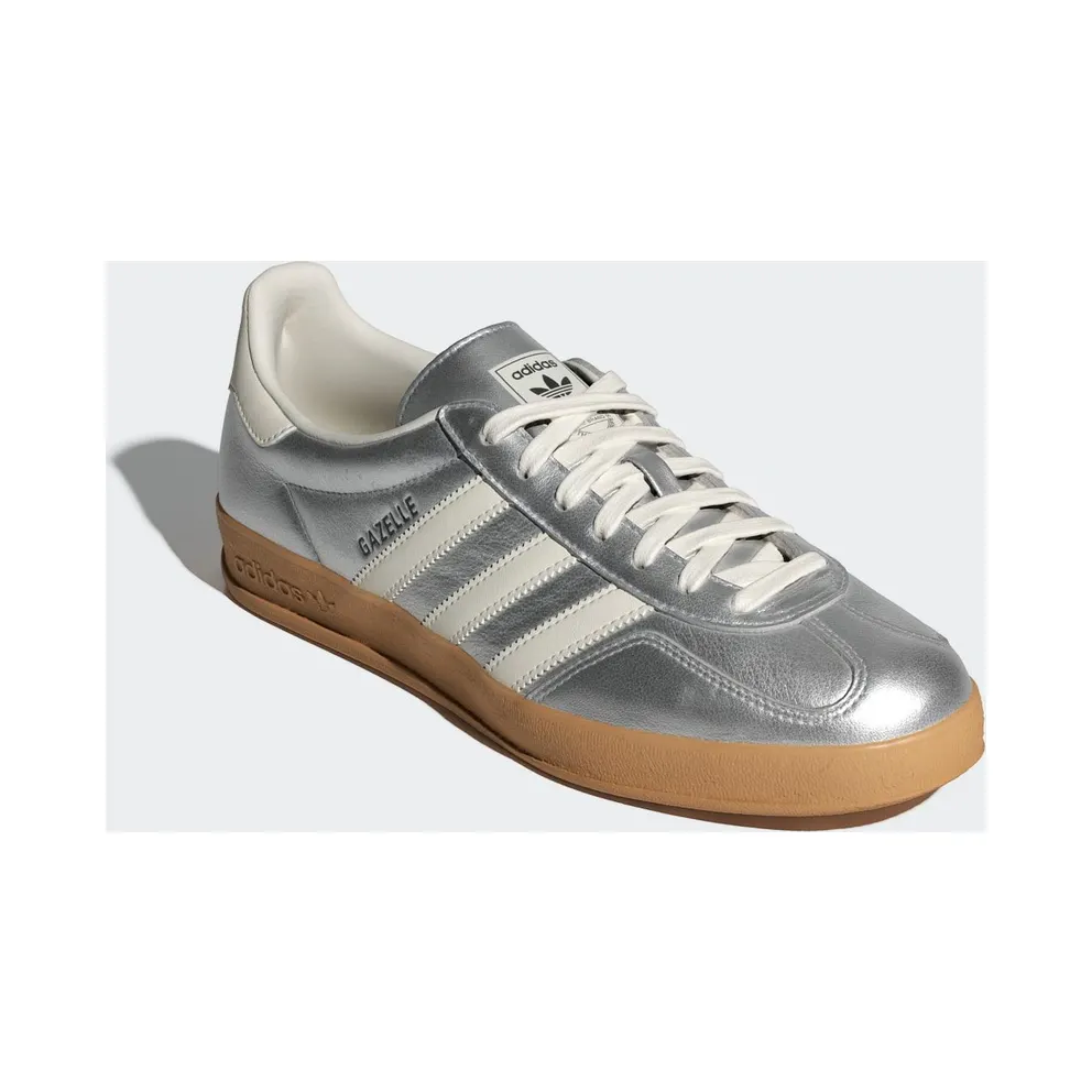 Adidas Gazelle Indoor Silver Metallic / Core White / Core Black (JR1206)