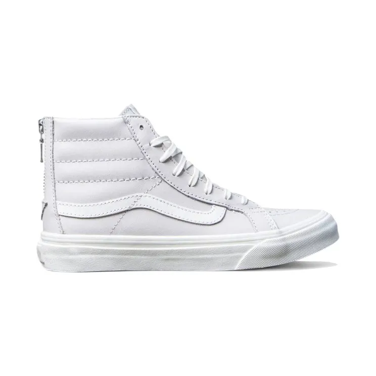 Vans Sk8-Hi Slim Zip Leather White Wind Blanc de Blanc (VN08GRMWU)