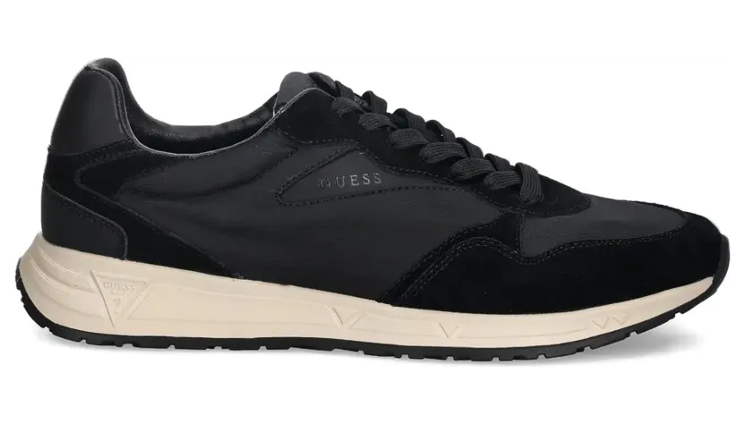 GUESS USA Low-top sneakers met vlakken – Zwart (FMFARIFAL12BLACK)