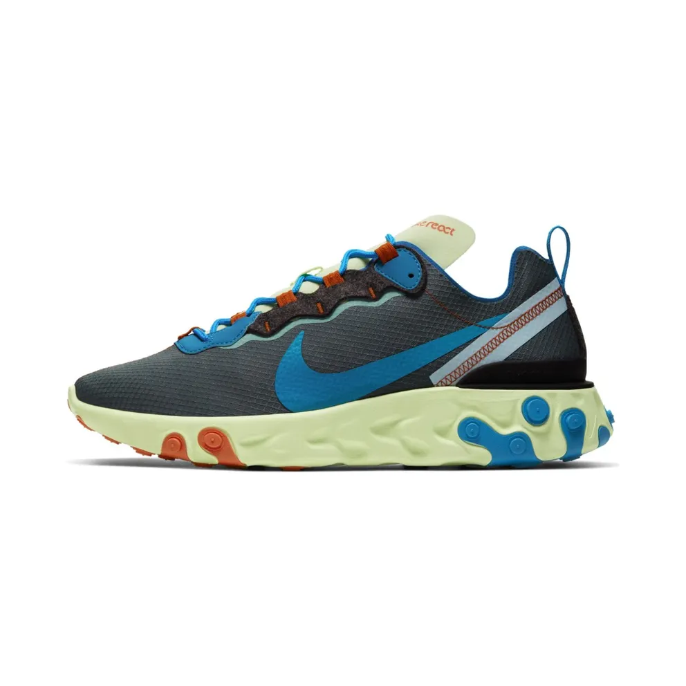 Nike React Element 55 Volt Dark Grey Photo Blue Volt/Dark Grey-Photo Blue-Blue Stardust (CT1142-700)