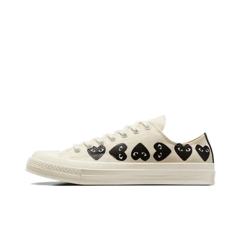 Converse x Comme des Garçons PLAY Chuck 70 Multi Heart Milk/Black/Egret (A08150C)