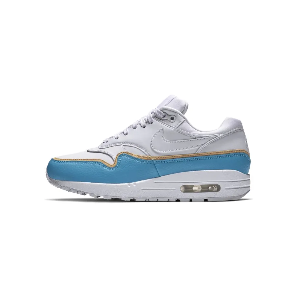 Nike Air Max 1 Liner White Blue (W) White/Blue-Tan (881101-103)