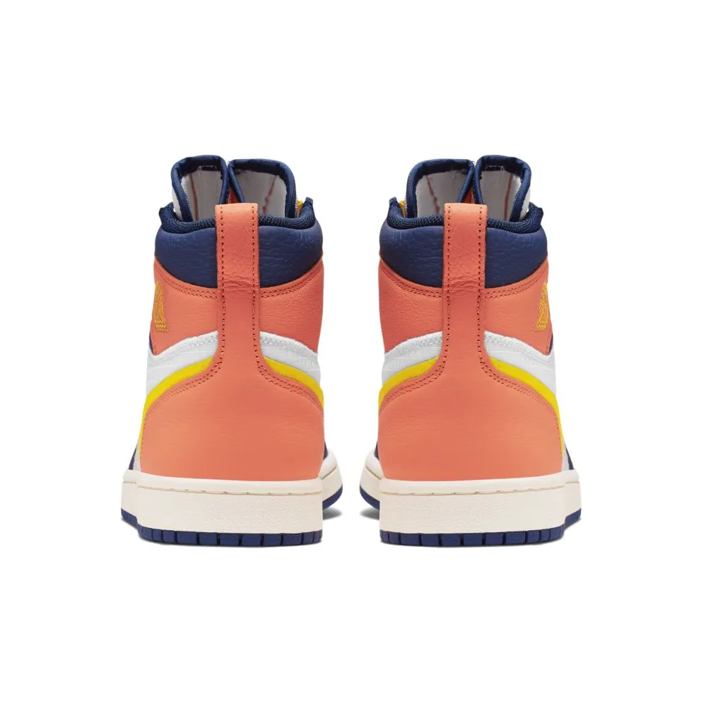 Jordan 1 Retro High Zip Blue Void Turf Orange (W) Sail/Bright Citron-Blue Void-Turf Orange (AQ3742-100)