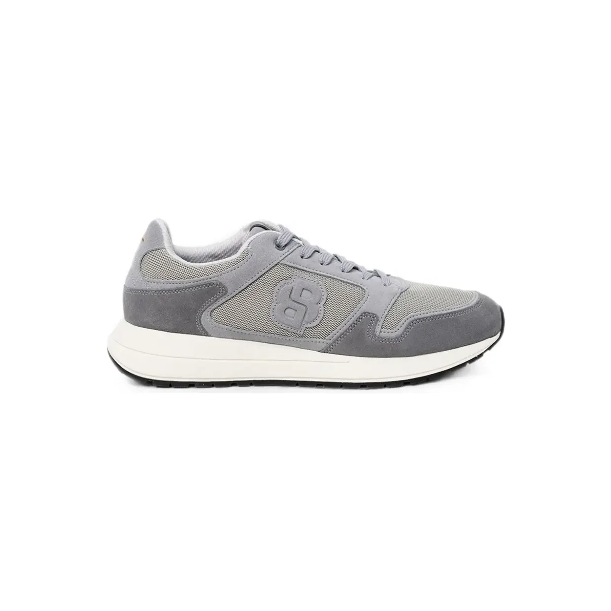 BOSS Sneakers met Double B-monogram en suède afwerking – Beige (50554612)