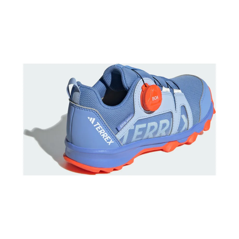 adidas Terrex Agravic BOA RAIN.RDY Trail Running Blue Dawn / Cloud White / Impact Orange (HQ3498)