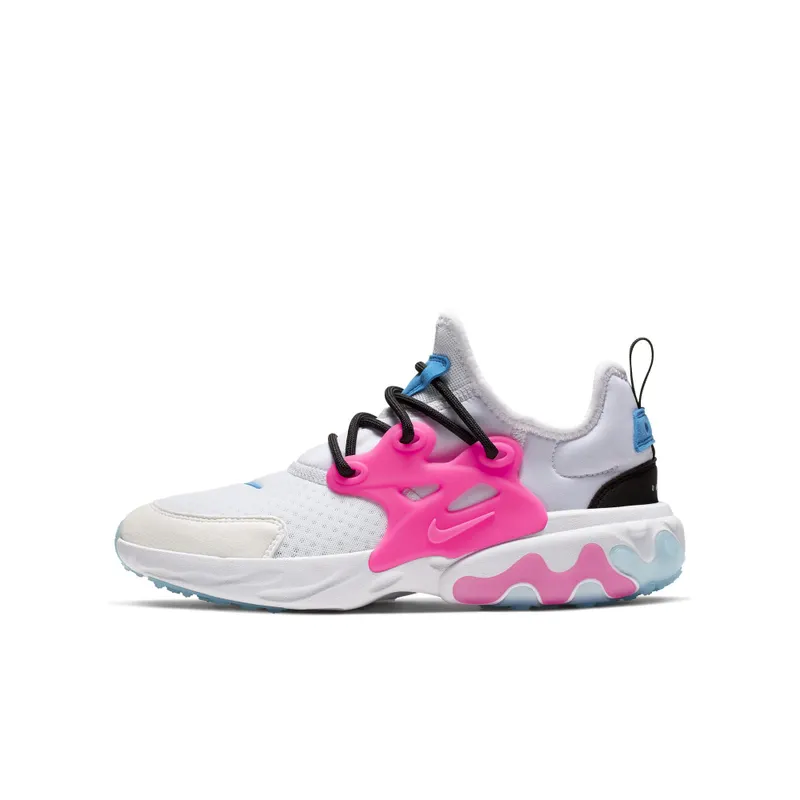 Nike React Presto White Hyper Pink Photo Blue (GS) White/Hyper Pink-Photo Blue-Black (BQ4002-101)