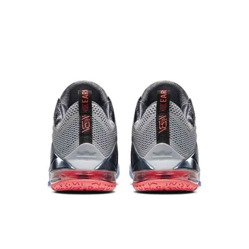 Nike LeBron 12 Low Earned Wolf Grey/White-Dark Grey-Hot Lava (724557-014)