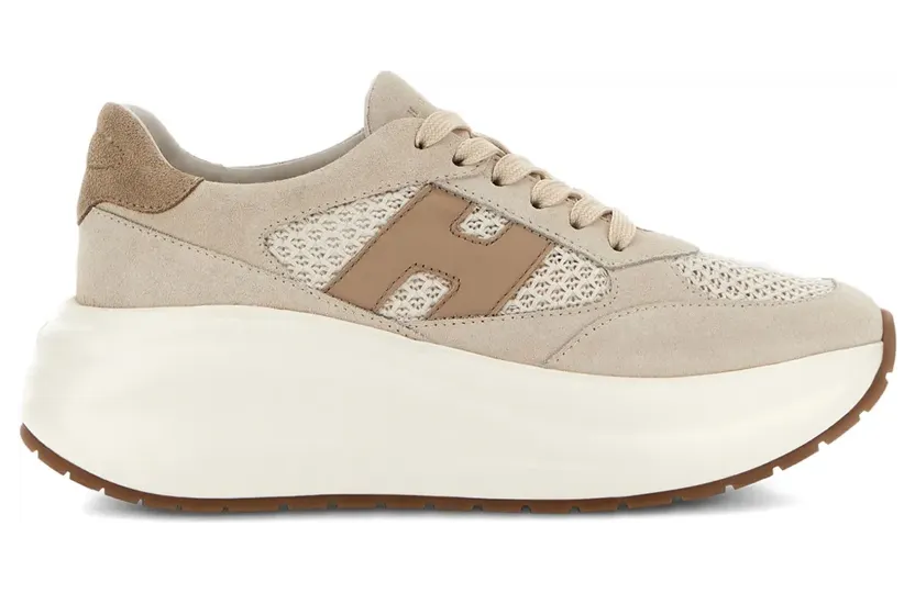Hogan H696 leren chunky Runner sneakers – Beige (HXW6960GA60UZV)