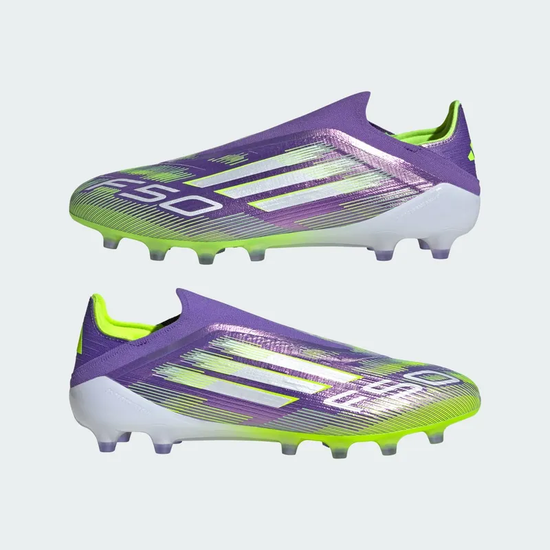 adidas F50 Elite Laceless AG Purple Rush Cloud White Lucid Lemon (JR5364)