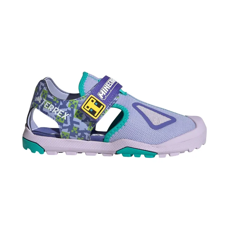 adidas Terrex Captain Toey 2.0 Sandals Minecraft Violet Tone Cobalt Mint (JR1317)