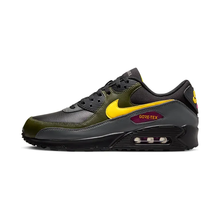 Nike Air Max 90 Gore-Tex “Black / Cargo Khaki / Iron Grey / Tour Yellow” (DJ9779-001)