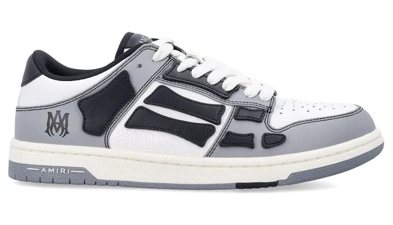 AMIRI Skel Top Low Varsity Grey Black (AWFOSR1062-001)