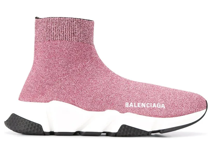 Balenciaga Speed Lurex Knit Metallic Pink (W) (593698W06825961)