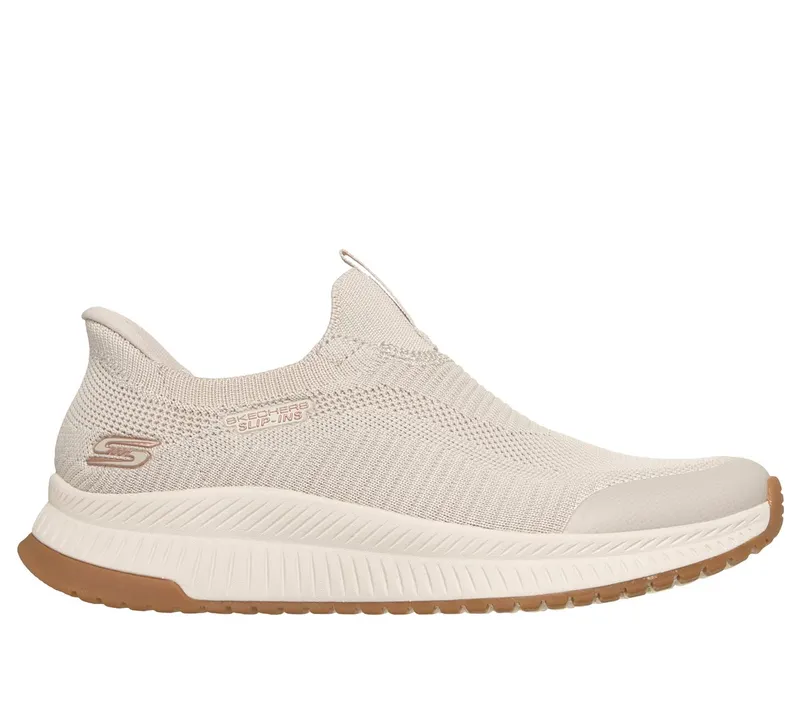 Skechers Slip-ins: BOBS Sport Squad 4 – Lead Look Sneaker Off-White