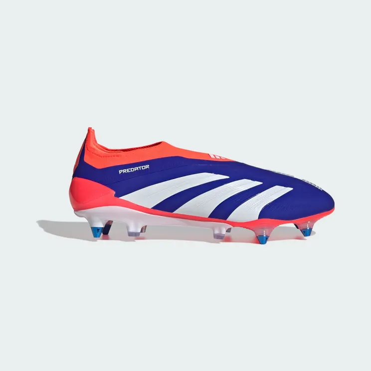 adidas Predator Elite Laceless Soft Ground Boots “Lucid Blue / Cloud White / Solar Red” (IF6318)