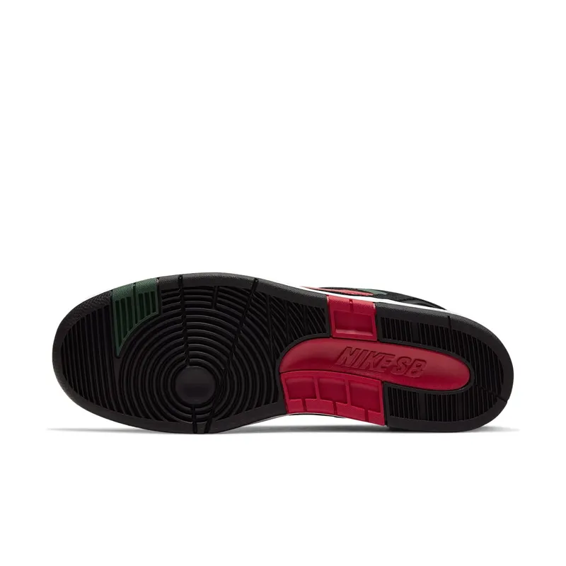 Nike SB Air Force 2 Low Black Gucci Black/Deep Forest-Gym Red (AO0300-002)