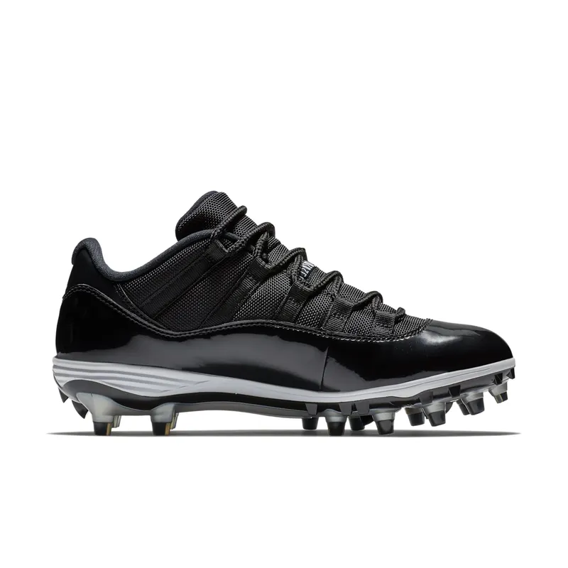 Jordan 11 Retro Low Cleat Black Black/White-Metallic Silver (AO1560-011)
