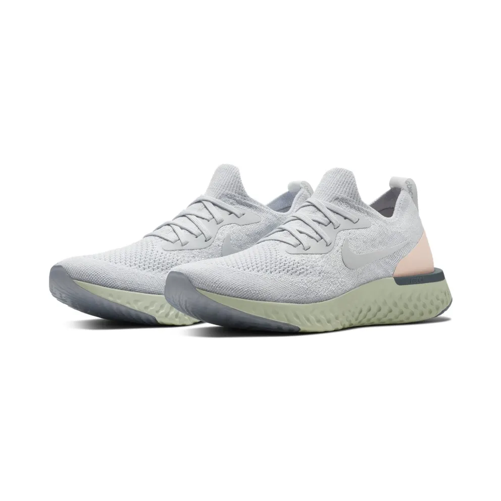 Nike Epic React Flyknit Pure Platinum Celestial Teal (W) Pure Platinum/Particle Beige-Celestial Teal-Pure Platinum (AQ0070-014)