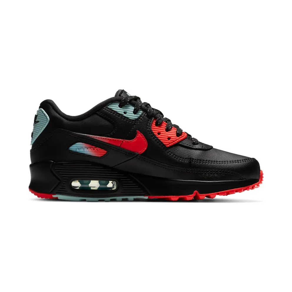 Nike Air Max 90 Black Bright Crimson Glacier Ice (GS) Black/Bright Crimson-Glacier Ice-Multi-Color (CZ8144-001)