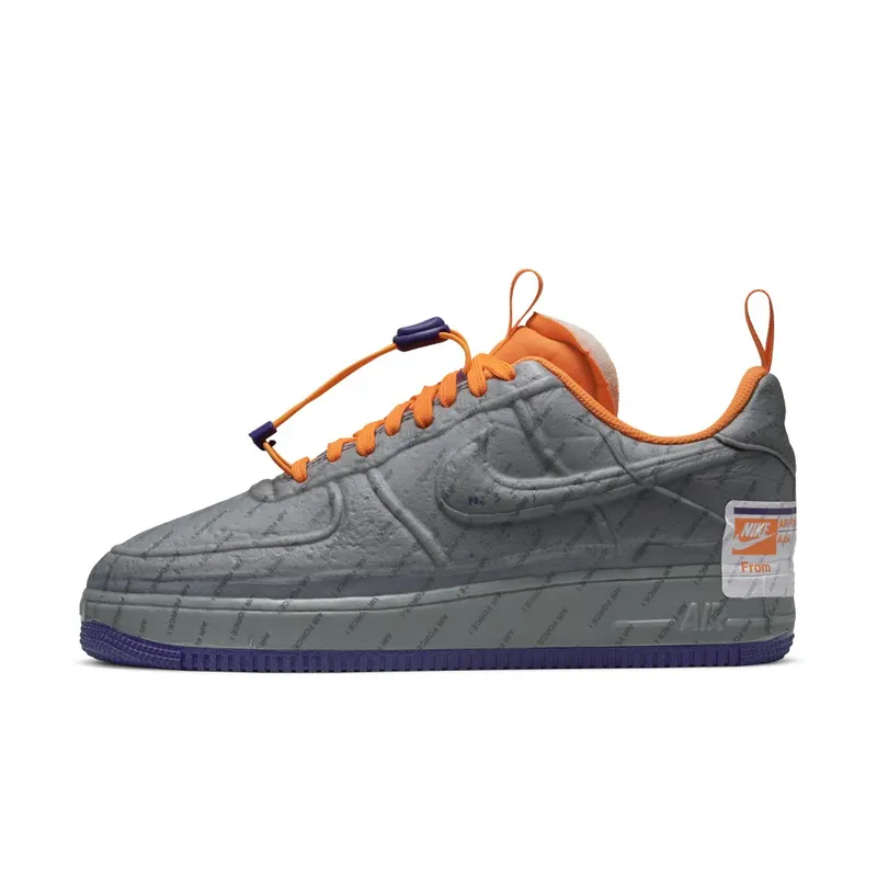 Nike Air Force 1 Experimental Suns (2021) – “Light Smoke Grey / Court Purple / Total Orange” (CZ1528-001)