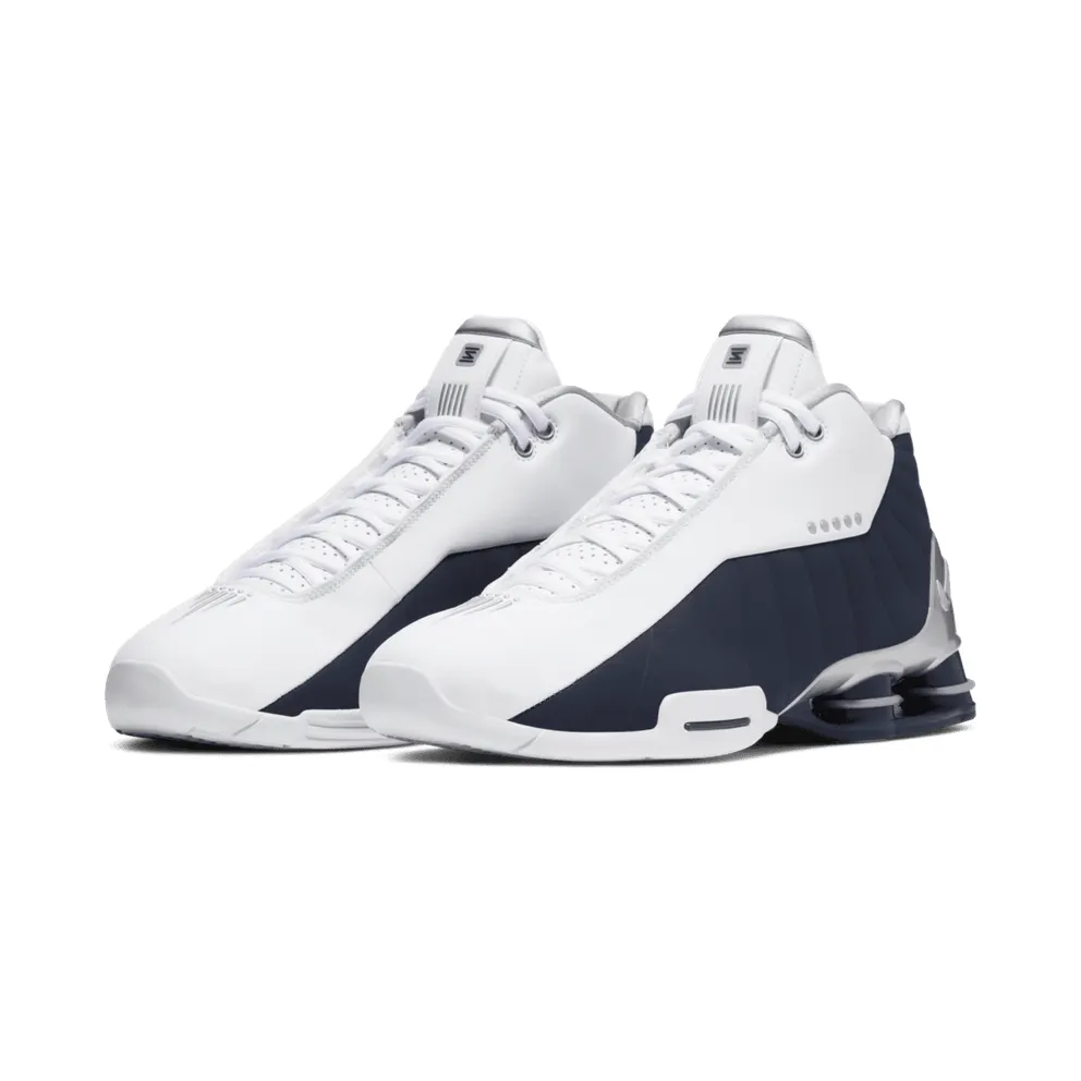 Nike Shox BB4 White Silver Navy White/Metallic Silver-Midnight Navy (AT7843-100)