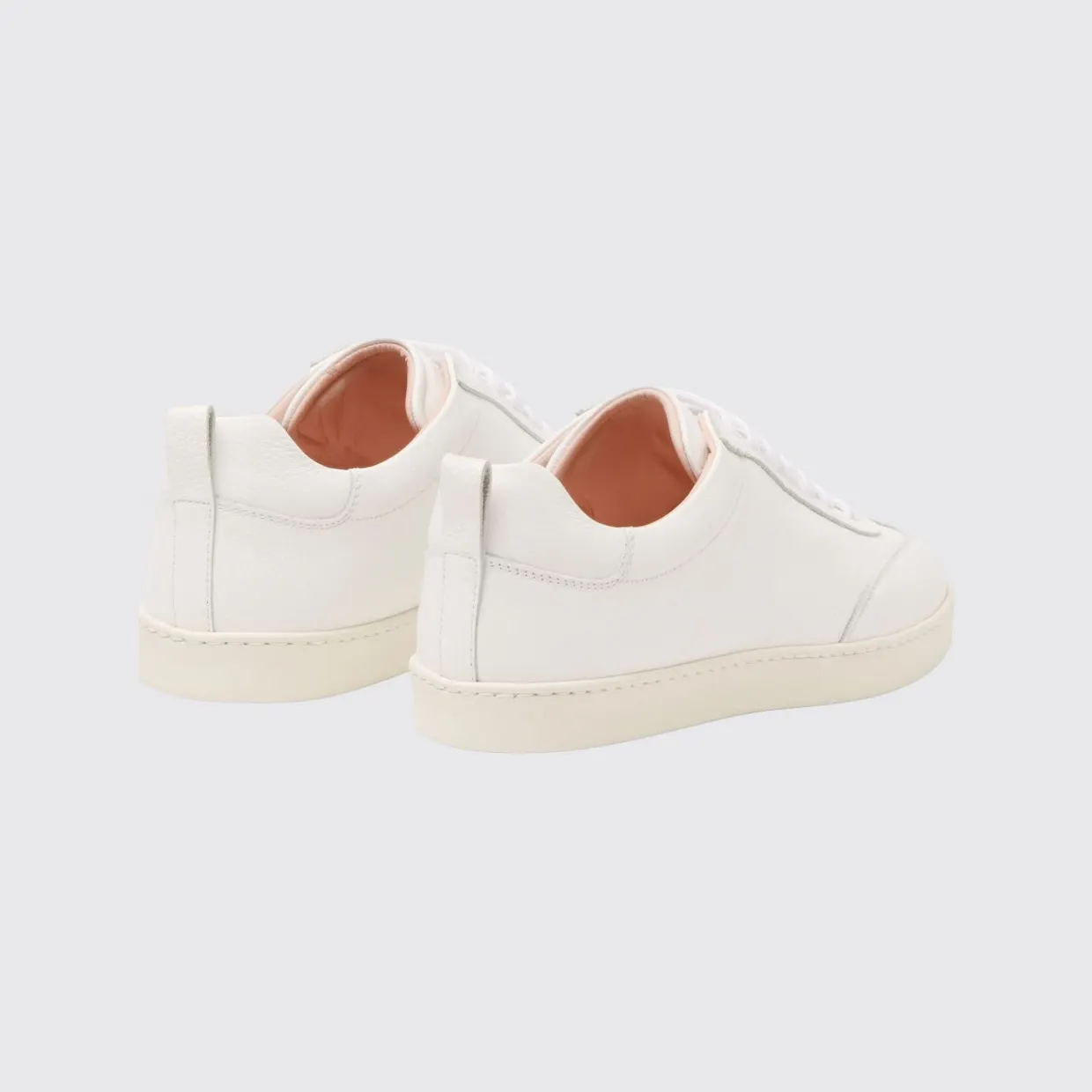 Fabiana Filippi Natural Grain Leather Sneakers White (ASD266A846M00921) (3)