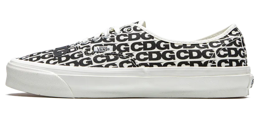 Vans Comme des Garcons x OG Authentic LX CDG Print – Blanc De Blanc Blanc De Blanc/Black (VN0A4BV9SHM)