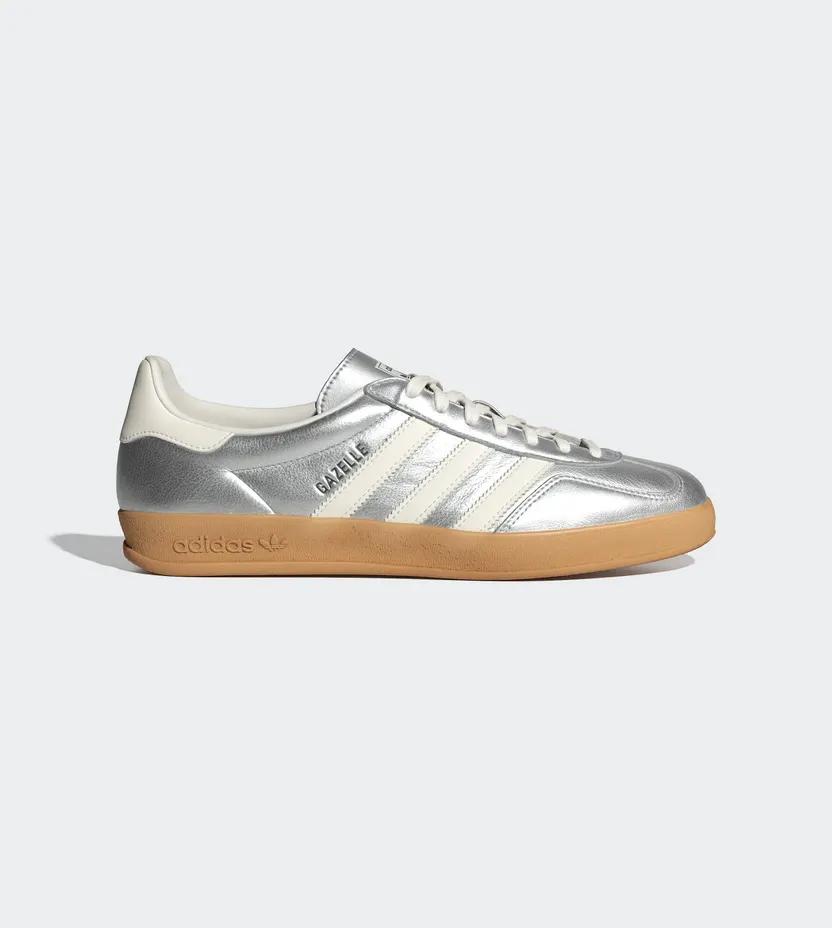 Adidas Gazelle Indoor Silver Metallic / Core White / Core Black (JR1206)