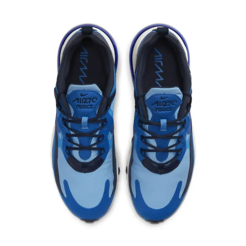 Nike Air Max 270 React Triple Blue Pacific Blue/University Blue/White (CI3866-400)