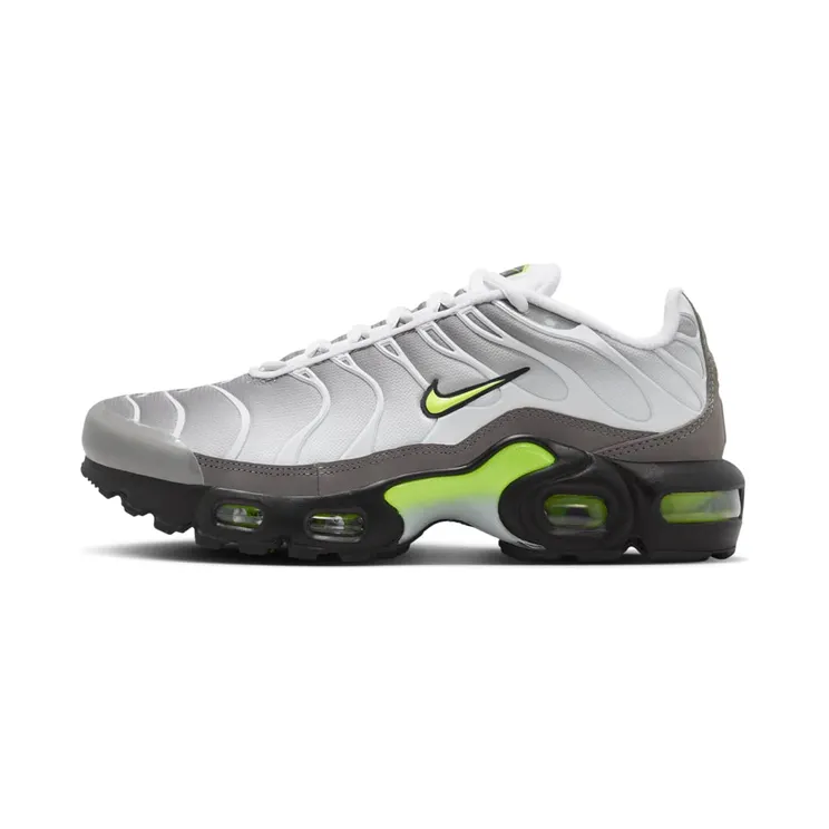 Nike Air Max Plus “White / Pearl Grey / Black / Neon Yellow” (IQ7676-100)
