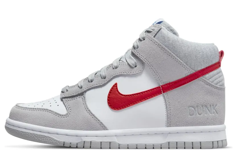 Nike Dunk High Athletic Club Grey Red (GS) (DH9750-001)