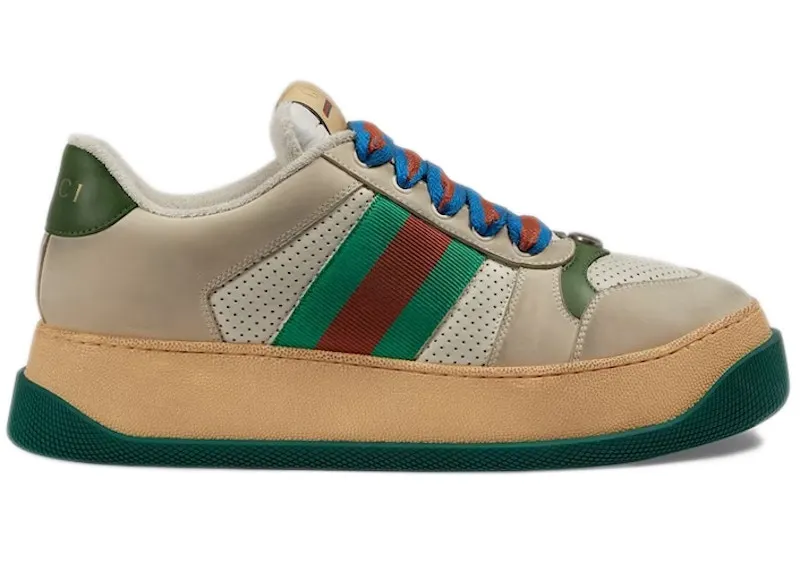 Gucci Screener Beige Green Red Web (756465 0YIA0 9547)