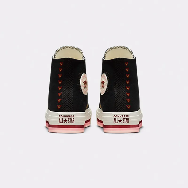 Converse Chuck Taylor All Star Lift Platform Hearts Black/egret/back Ally Brick