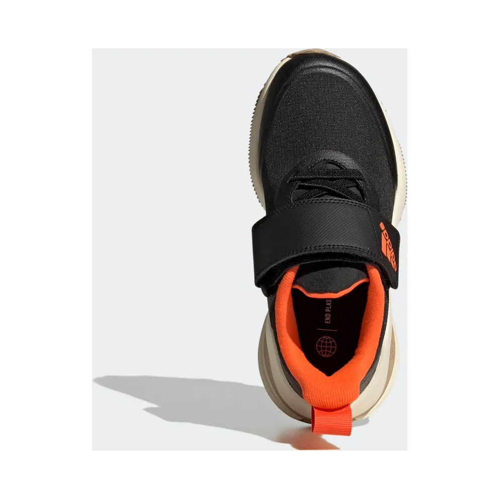 Adidas FortaRun All-Terrain Cloudfoam Sport Running Elastic Lace and Top Strap Core Black / Impact Orange / Cream White (GZ1816)
