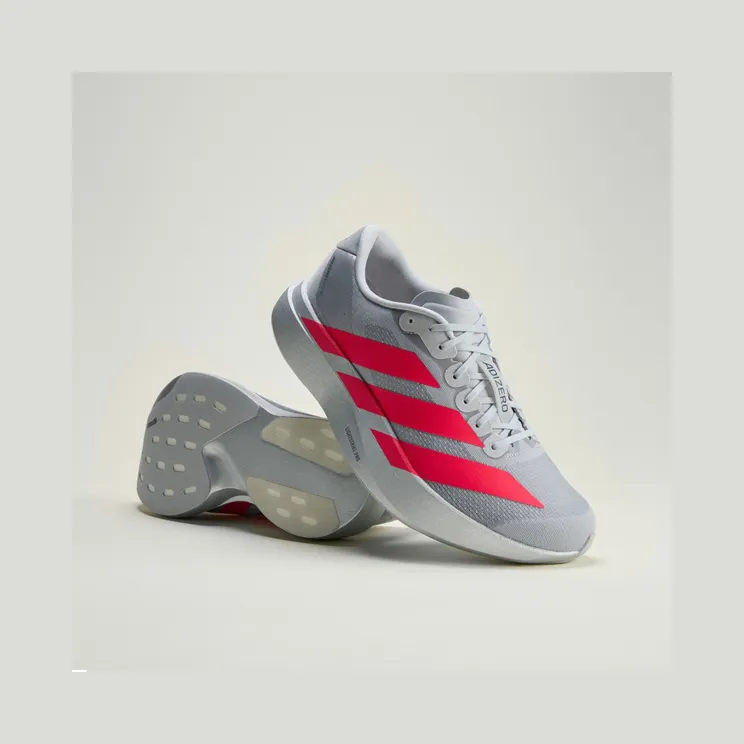 adidas Adizero Evo SL “Silver Metallic / Lucid Red / Iron Metallic” (KI3381)