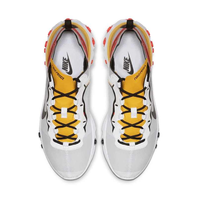 Nike React Element 55 White Black Crimson Gold White/Black-Bright Crimson-University Gold (BQ6166-102)