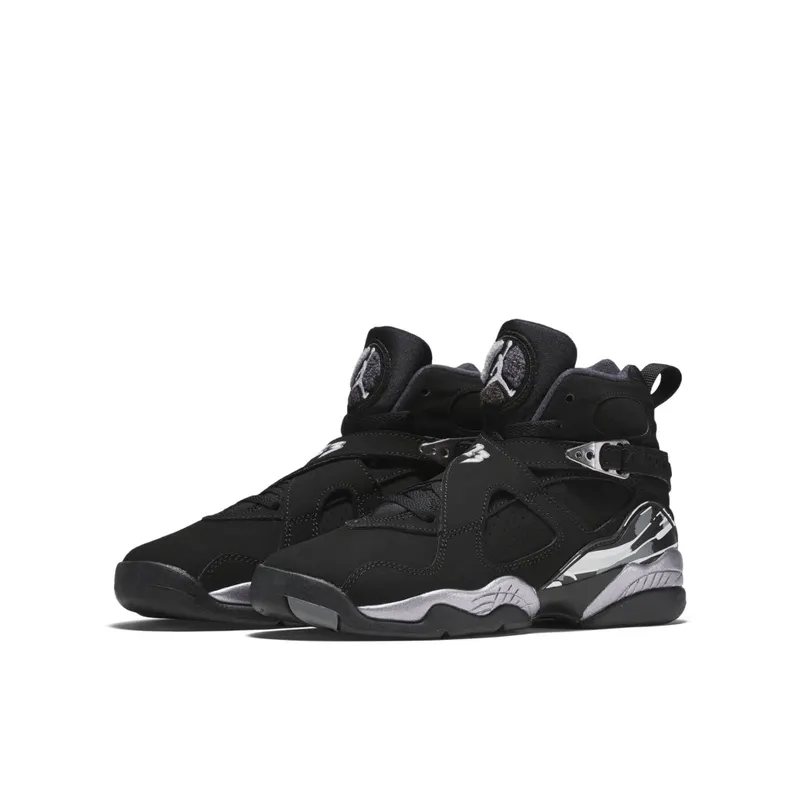 Jordan 8 Retro Chrome 2015 (GS) Black/White-Light Graphite (305368-003)