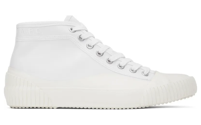 A.P.C. White Iggy High-Top Sneakers (COEYS-M56107)