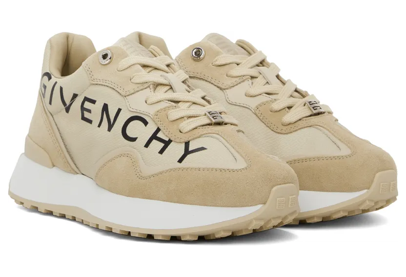Givenchy Beige Paneled Logo Sneakers (BE002UE1GL270) (4)