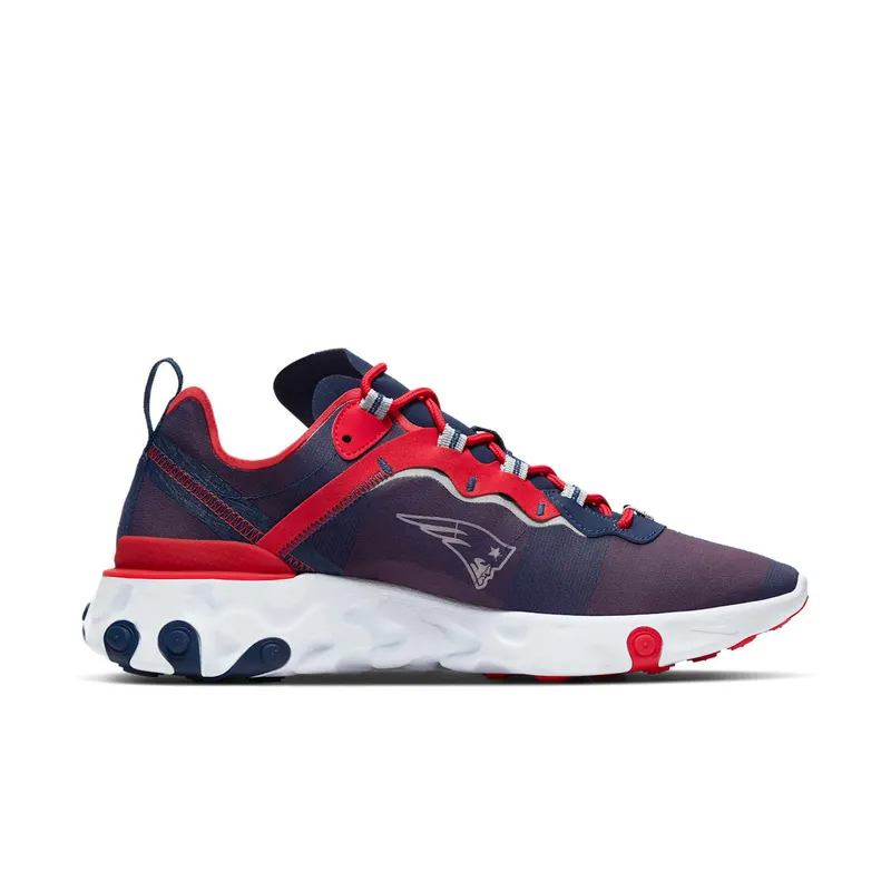 Nike React Element 55 New England Patriots College Navy/White-Silver-University Red (CK4883-400)