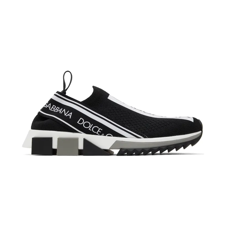 Dolce & Gabbana Black & White Sorrento Sneakers (CK1595 AH677)